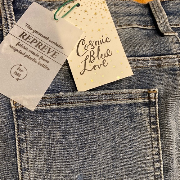 NWT Cosmic Blue Jeans w Zippers at Bottom - Picture 4 of 12